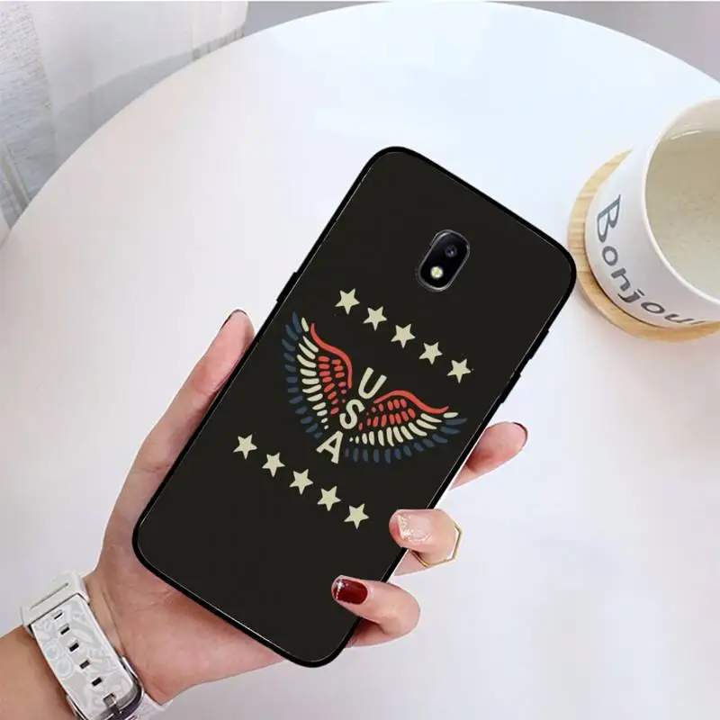 

USA Flag Phone Case For Samsung Galaxy J200 J2 Prime J2 Pro J6 2018 J250 J4 Plus J415 J5 Prime J7 J737 J710 J7 Prime J8 J730