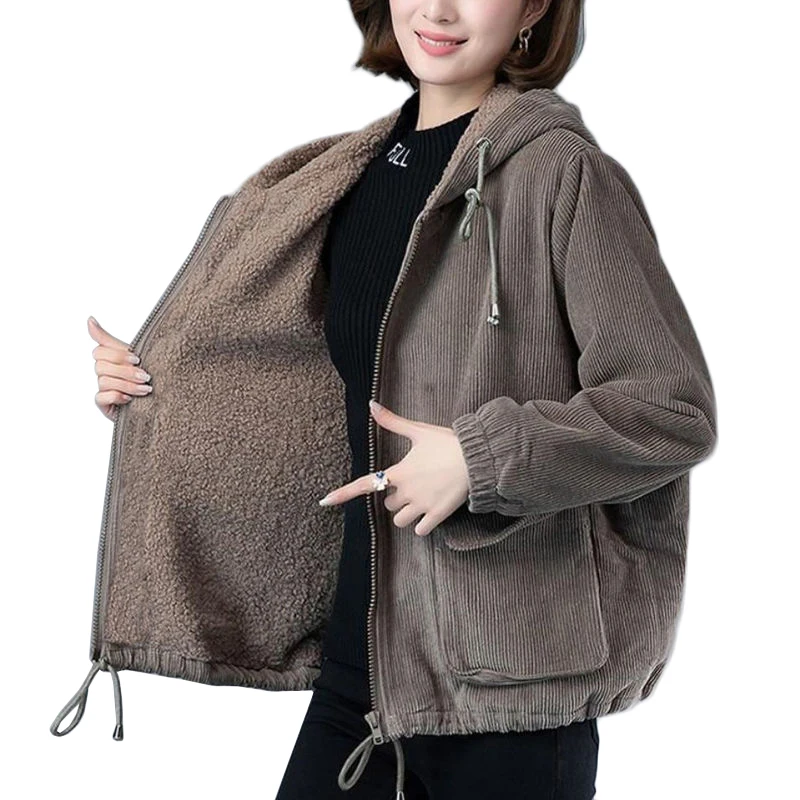 Осень-зима новые вельветовые и бархатный короткая парка женские пальто из