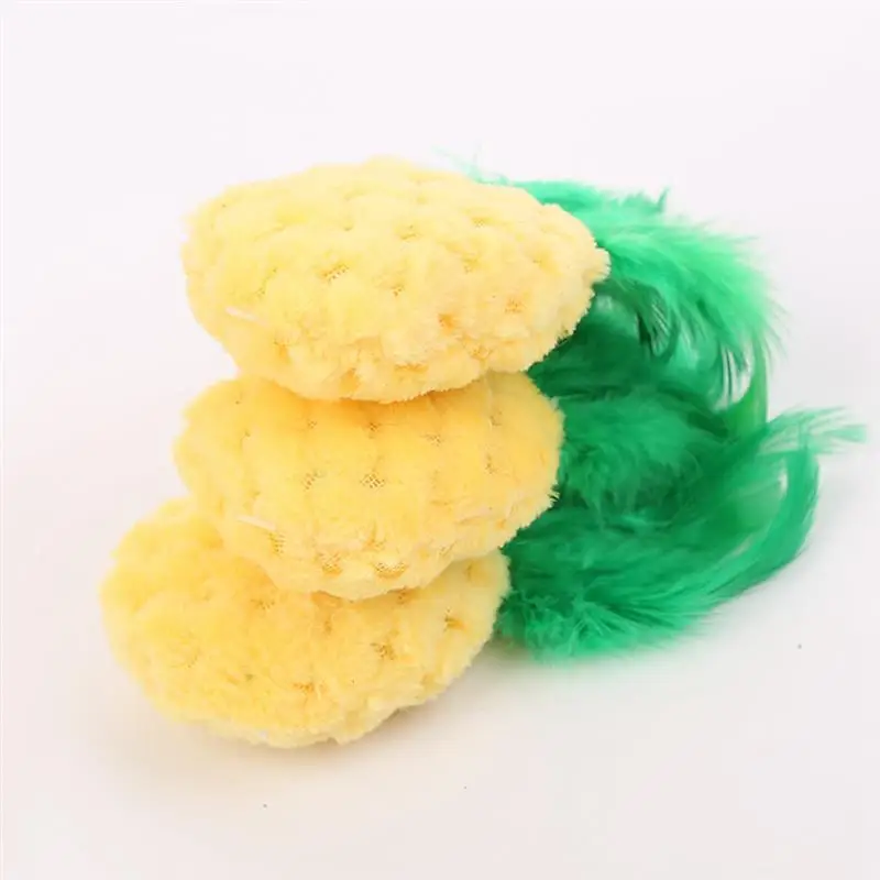 

Funny Cat Toy Interactive Creative Plush Pineapple Shape Cat Feather Toy Kitten Play Toy Pet Supplies Gatos