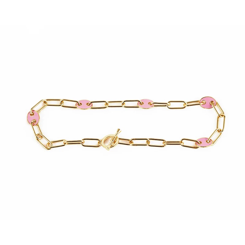 XUQIAN 18cm 2022 Fashion with Simple Drop Oil Chain Necklace Bracelet for DIY Handmade Jewelry Wholesale C0057