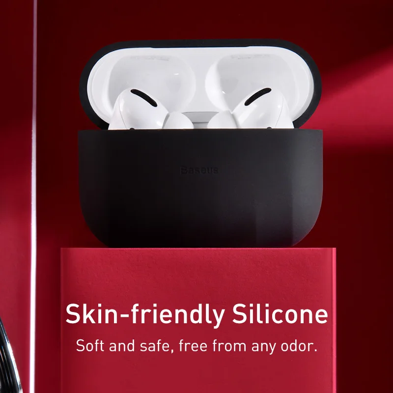 Нескользящий чехол Baseus для Airpods Pro силиконовый беспроводных Bluetooth наушников Apple 3