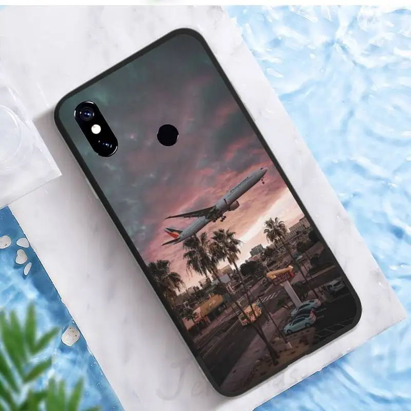 

Aircraft Airplane fly travel cloud Phone Case For Xiaomi Redmi note 7 8 9 t k30 max3 9 s 10 pro lite