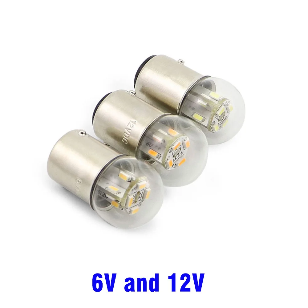 60PCS led lights G18 R5w Led 12v 24V 48V bulbs Equipment Indicator SMD 3014 12 LEDs Signal Lamp Rear