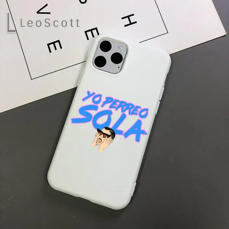 

Yo Perreo Sola Bad Bunny Maluma Phone Case Candy Color for iPhone 11 12 mini pro XS MAX 8 7 6 6S Plus X 5S SE 2020 XR