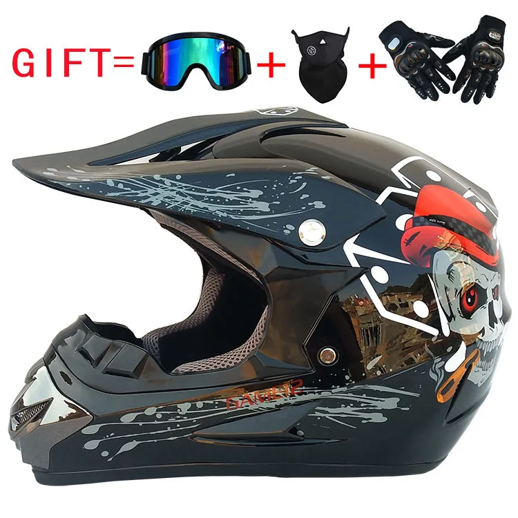 Send 3 Gifts Full Face Dirt Bike Helmet Racing Downhill AM DH Cross Casco Moto Capacete De Moto Fro Children Dot Approved Unisex