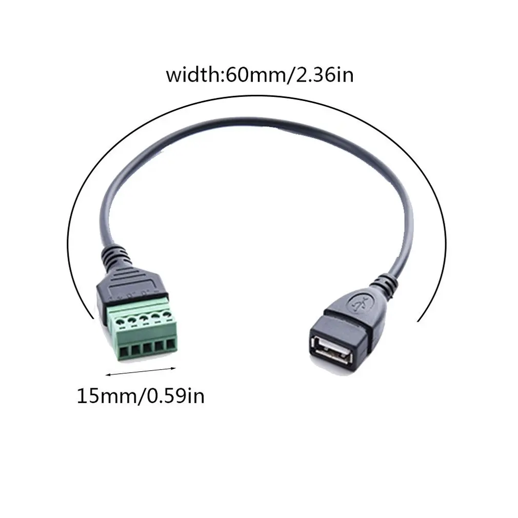1 шт. 1FT Micro USB 5 контактный 2 0 штекер на винт с защитой терминал без пайки адаптер