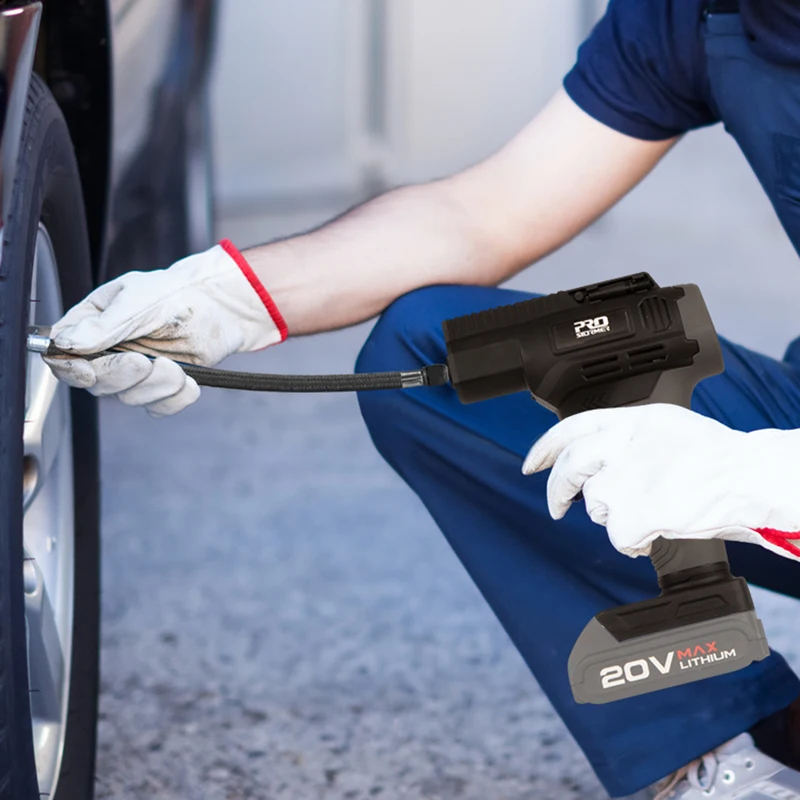 

20V Air Inflator Portable Car Air Compressor Pump Handled Digital Rechargable Air Compressor Hot Bare Tool By PROSTORMER
