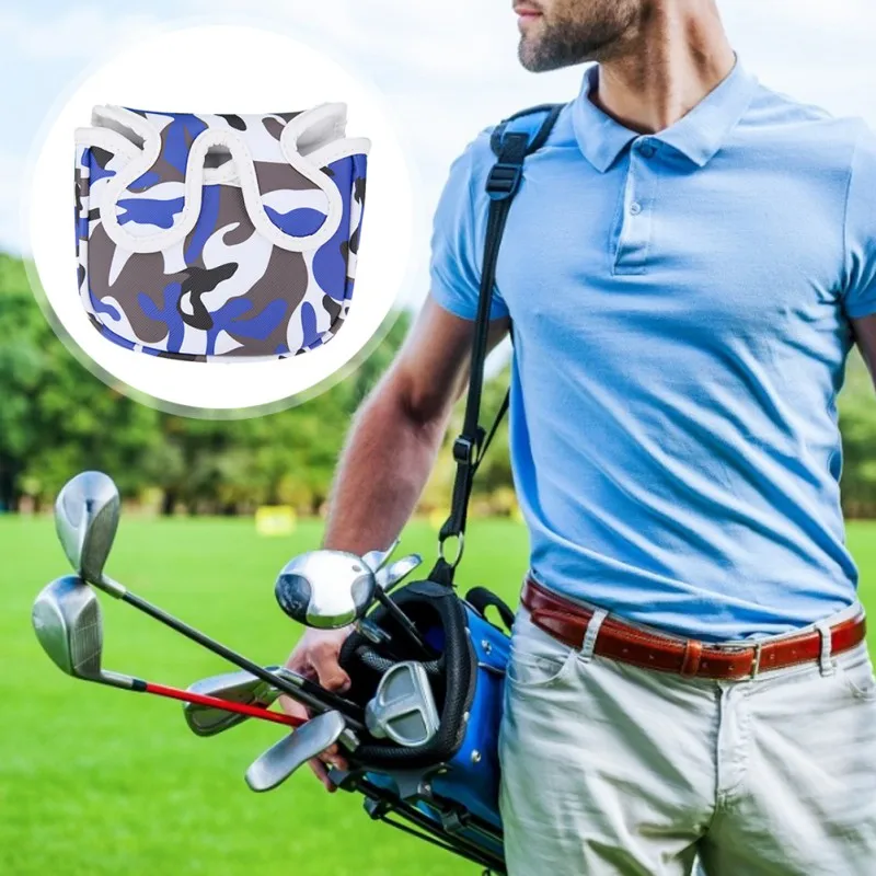 

Golf Mallet Putter Covers Golf HeadCover with Magnetic Closure Golf Mallet Head Covers Waterproof Golf Club-Making Products