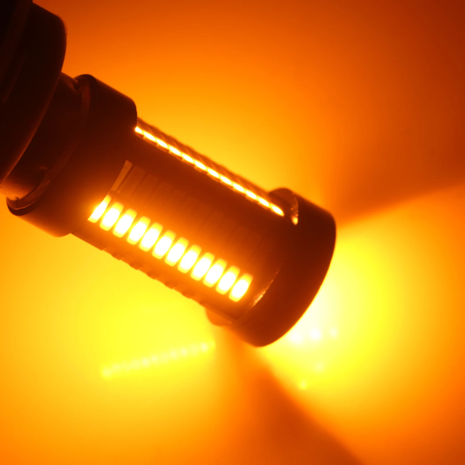 

50pcs DC 12V P21/5W 4014 108 SMD LED 1157 BAY15D 3157 7443 W21W Turn Signal Daylight Headlight White/Amber Dual Color Switchback