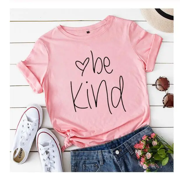 Новое поступление летние хлопковые женские футболки Sugarbaby с надписью Be Kind