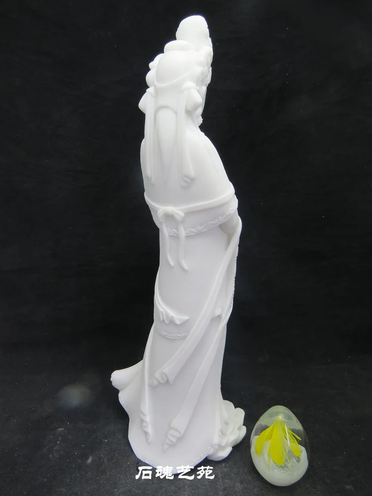 Статуя фэн-шуй белая Нефритовая мраморная статуя богини Мазу масу 40 см L | Дом и