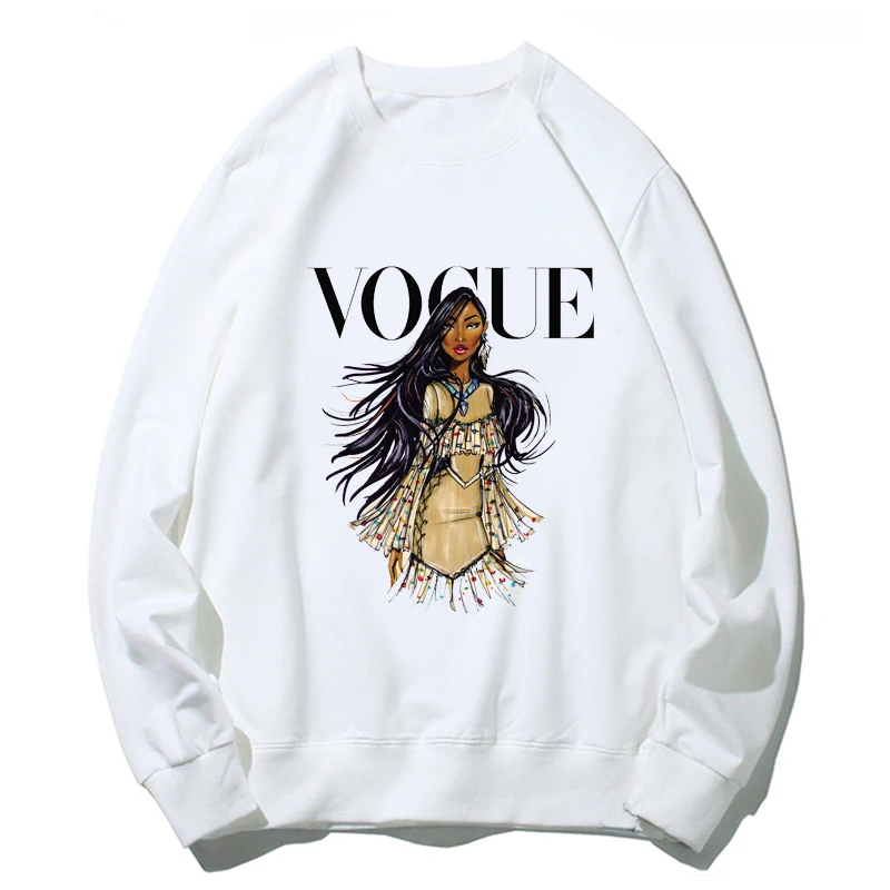 Женские толстовки с графическим принтом забавная принцесса Vogue Harajuku Kawaii