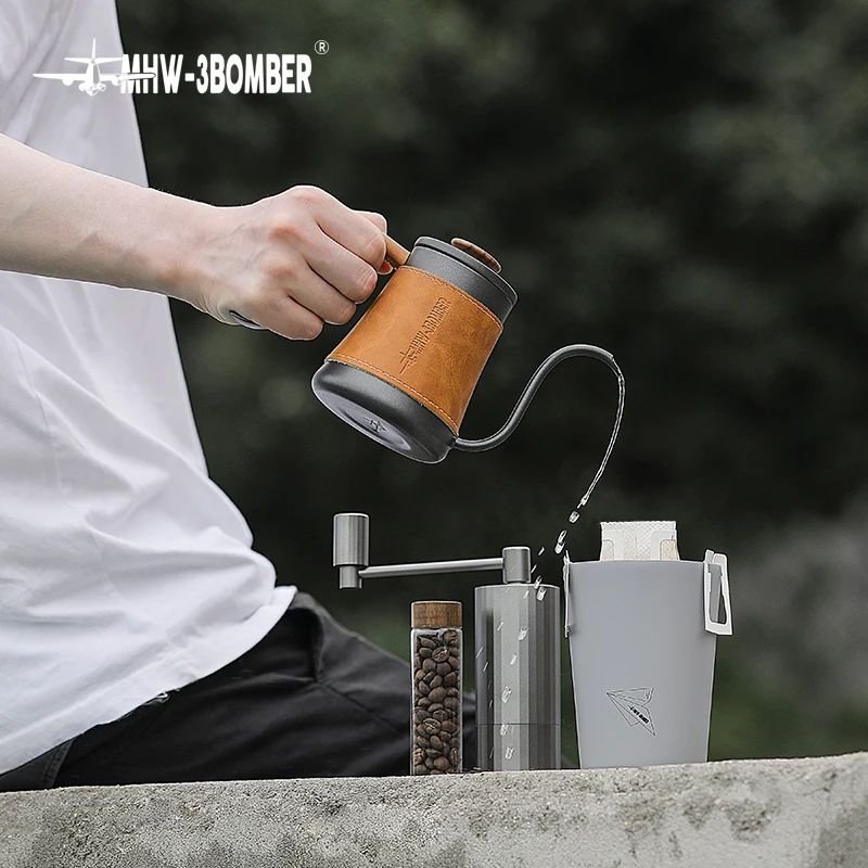 MHW 3BOMBER залить чайник капель Кофе ручной Brew горшок в стиле Лебединая шея