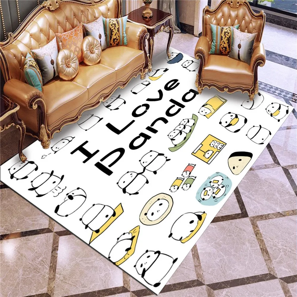 3D печати ковер с изображением панды из мультфильма Животные для Гостиная