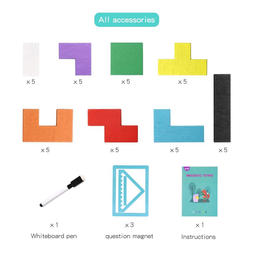 Магнитный деревянный тетрис 3D пазл доска для письма креативный Интеллектуальный