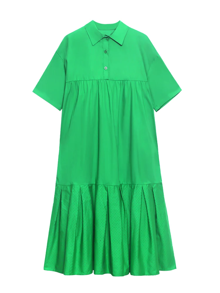 

SuperAen French Retro 2021 Spring and Summer New Solid A Line Butterfly Sleeve Ankle-Length Dress for Women