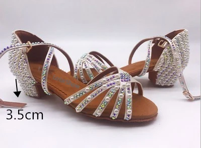Комплект обуви; chaussure de danse femme; женская обувь для профессиональных танцев; Обувь для бальных танцев; стразы; обувь для сальсы