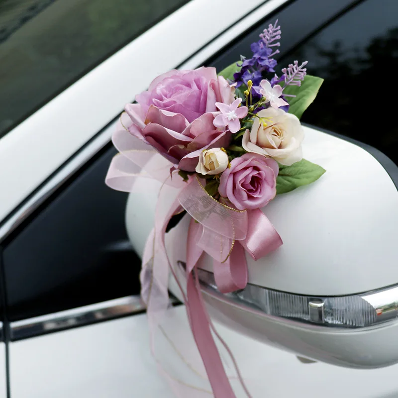 

Artificial Flower Wedding Car Decoration Craft Events Accessories Door Handle Ornament Supplies For Wedding PI669
