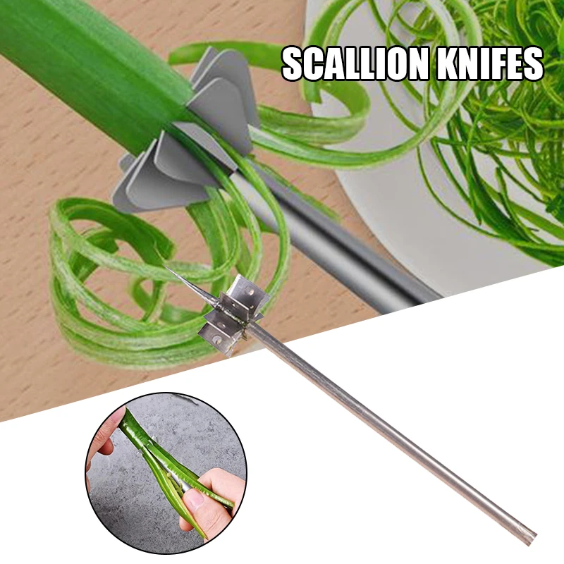 

Plum Blossom Onion Shredder Stainless Steel Scallion Slicer Vegetable Cutter Shred DIY Slicer Kitchen Cutting Gadget xqmg Tools