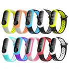 10 видов цветов для Xiaomi Mi Band 23, сменные умные часы, спортивный браслет, двухцветный сетчатый Браслет, водонепроницаемый браслет