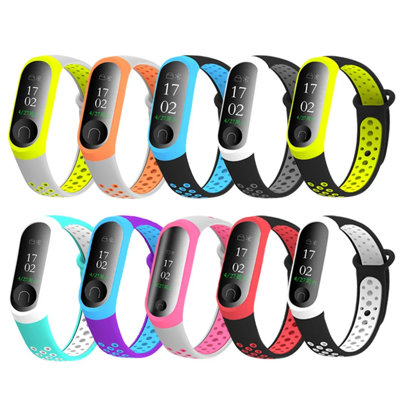 Запасной ремешок для браслета Xiaomi Mi Band 2 3 водонепроницаемый силиконовый