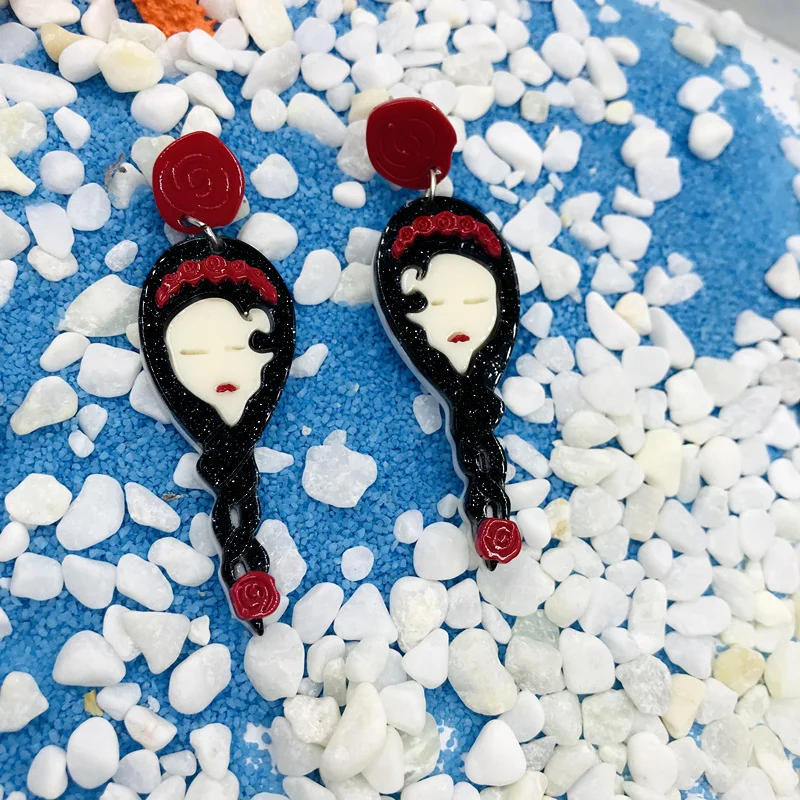 Серьги подвески ZiccoWong для женщин и девушек креативные элегантные длинные висячие