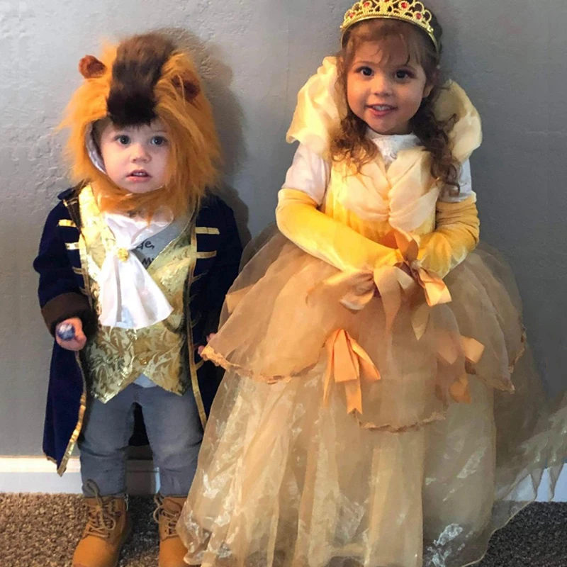 

Beast Lion Cosplay For Boys Prince's Suit Halloween Costumes Cartoon Performance Show