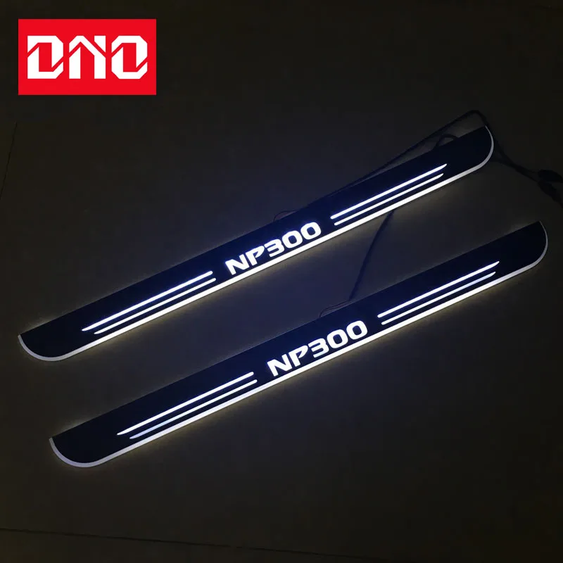 

Door Sill Scuff Plate Pedal Ligths For Nissan Navara NP300 2015 2016 2017 2018 Threshold Led Bar Pathway Dynamic Welcome Lamp