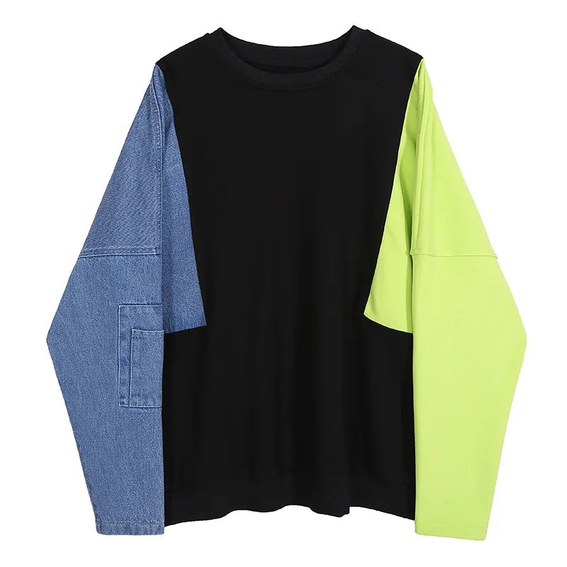 

SuperAen 2020 Autumn and Winter New Loose O Neck Pullovers Jacket Medium-length Sweatshirt Women