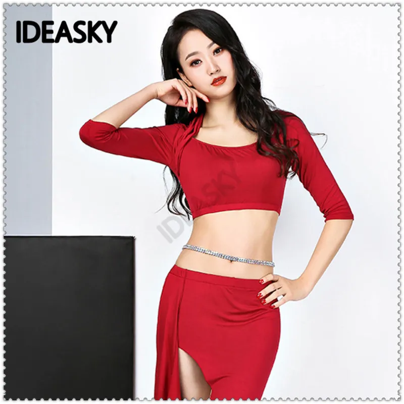 Длинная юбка с разрезом набор костюма для танца живота выступлений в восточном