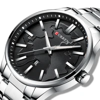 curren creative design dial quartz watch stainless steel clock male business mens watch with date fashion gift reloj hombres