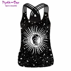 Женский летний спортивный жилет 3D принт быстросохнущая безрукавные футболки для йоги облегающие джинсы тренажерный зал топы на бретельках с ремешками крест-накрест джогонг жилет Топ