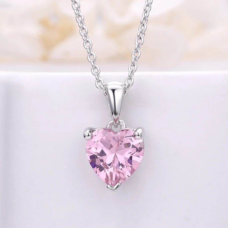 Женское ожерелье с подвеской PHOEBEJEWEL Love Heart серебряное ювелирное изделие