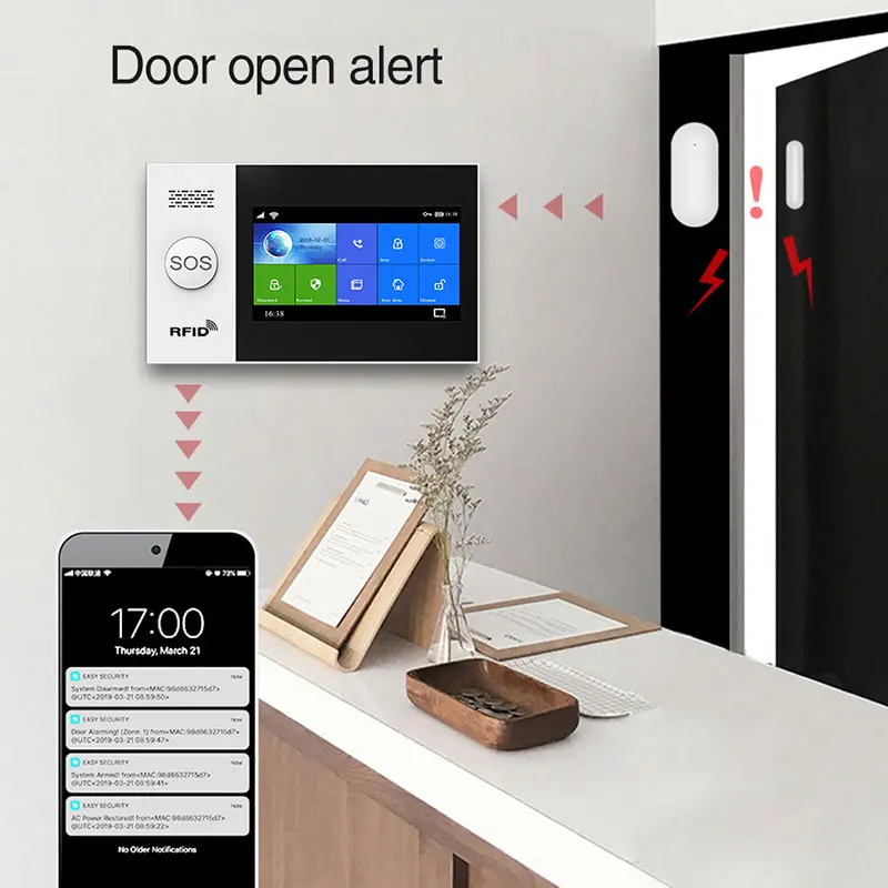 Фото Умная система безопасности с Wi-Fi Gsm датчиком движения и Rfid-картой Безопасность Умная система безопасности с Wi-Fi Gsm датчиком движения и Rfid-картой Безопасность