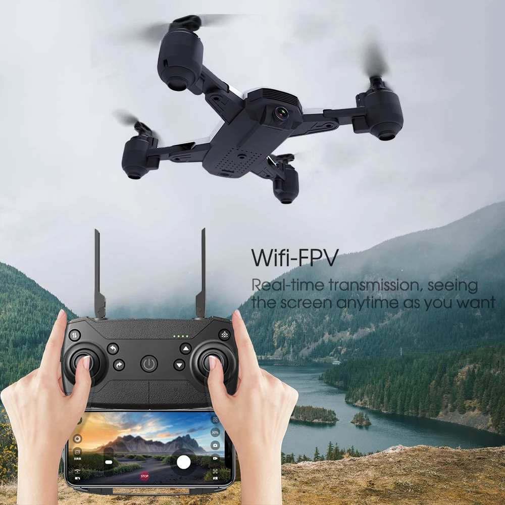 Складной мини Дрон 2 4G с камерой 1080P Радиоуправляемый квадрокоптер дистанционным