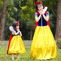 snow white mother daughter halloween cosplay dresses princess matching family outfits mom and daughter parent fashion dress gift