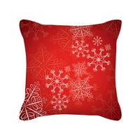 short plush cartoon christmas by pillowcase wholesale red christmas home decoration print linen pillowcase custom