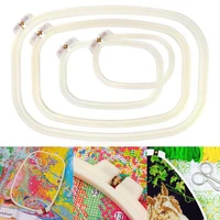 diy cross stitch craft tool sewing tools handhold square shape embroidery plastic frame hoop sewing craft accessories diy tools
