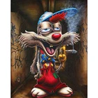 Картины по номерам на холсте FSBCGT, картина маслом, кролик, милый клоун, курение, картина по номерам