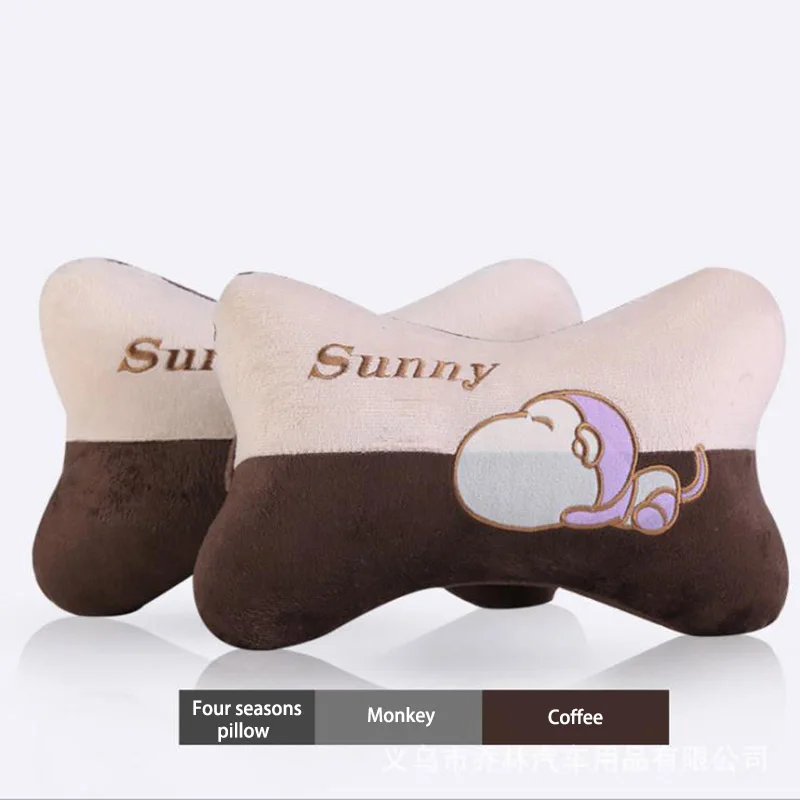 2 шт. универсальные подушки для шеи в мультяшном автомобиле плюшевый дышащий