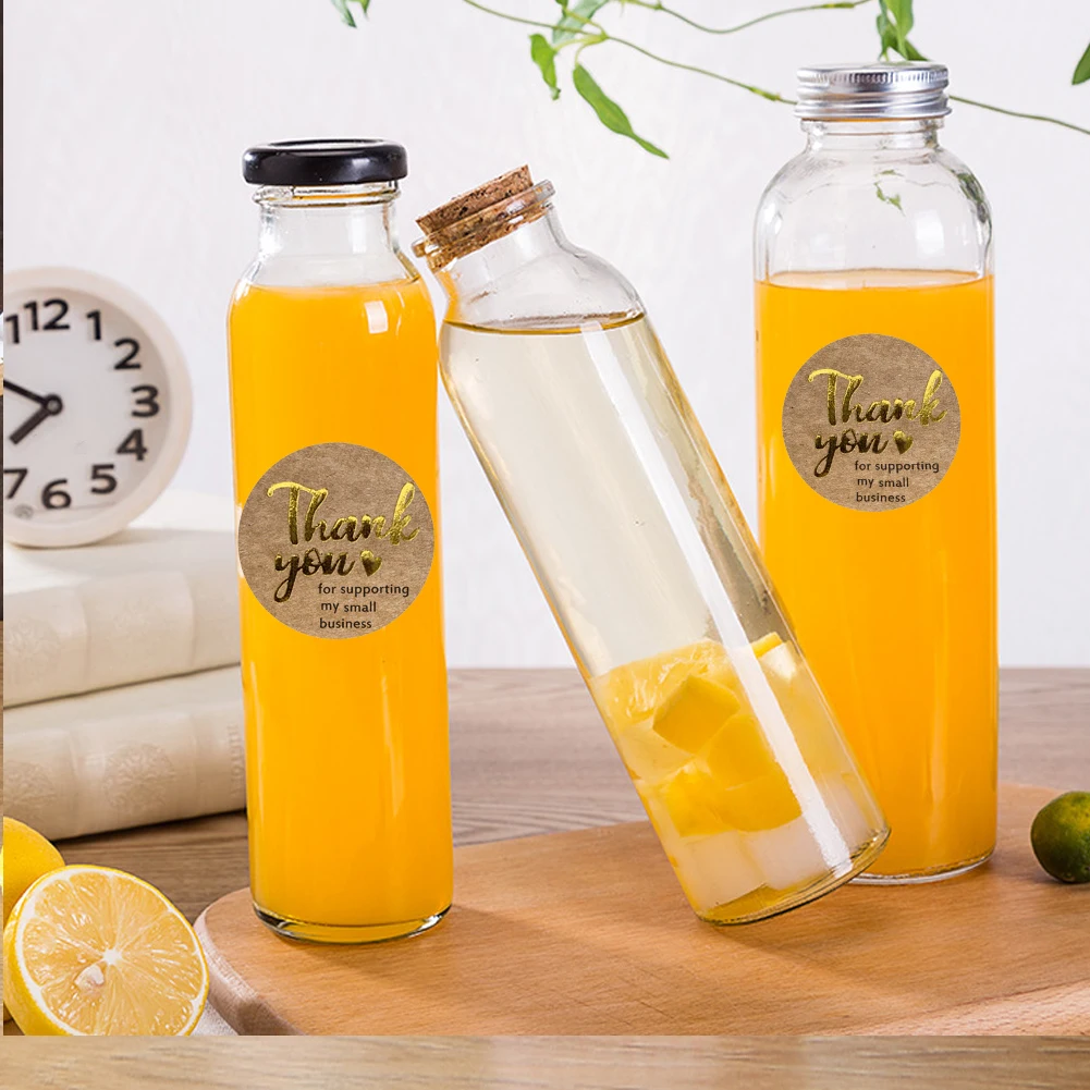 500 ярлыков в рулоне круглая наклейка из натуральной крафт бумаги Thank You наклейки