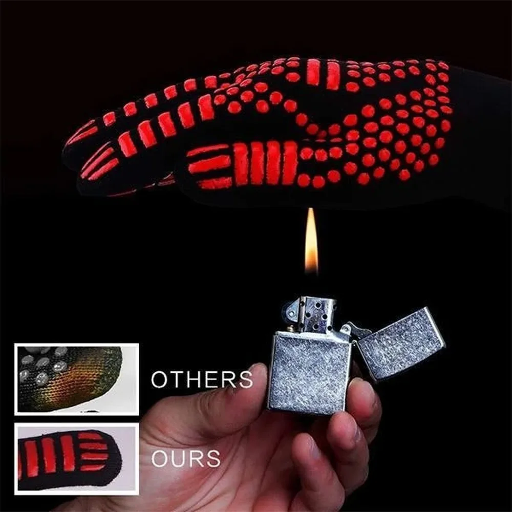 

High Temperature Resistant Gloves hand bakewere Oven Mitts Gloves BBQ Silicon gloves Anti-scalding Insulation Barbecue Microwave