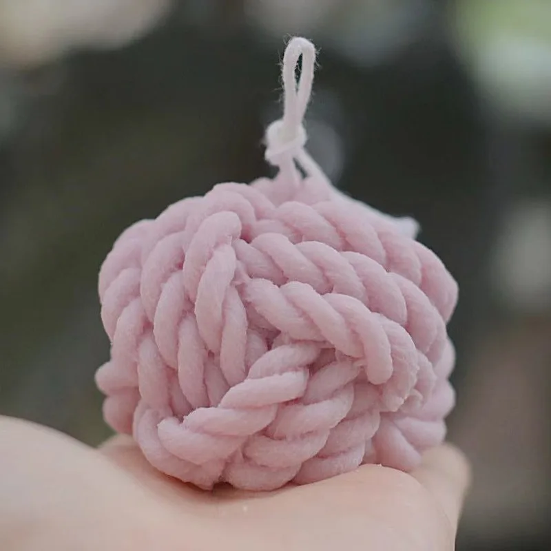 3D силиконовый шерстяной шарик лампы в форме свечи формы дизайн Ручная работа