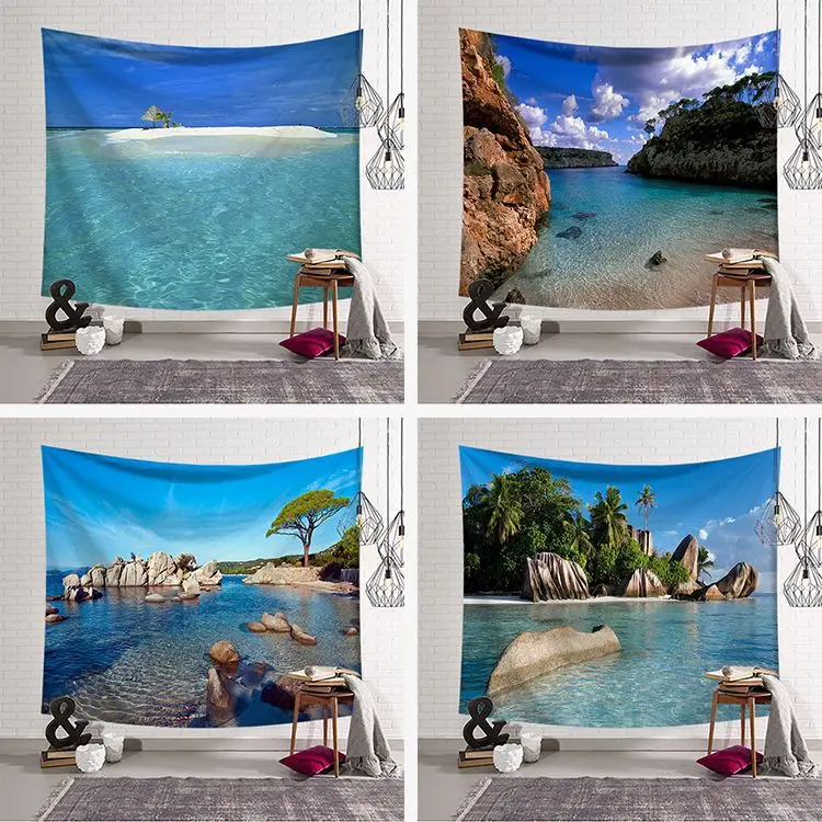 Настенный Пейзаж Природа гобелены коралловый риф Гобелен из ткани 200x150 Большой