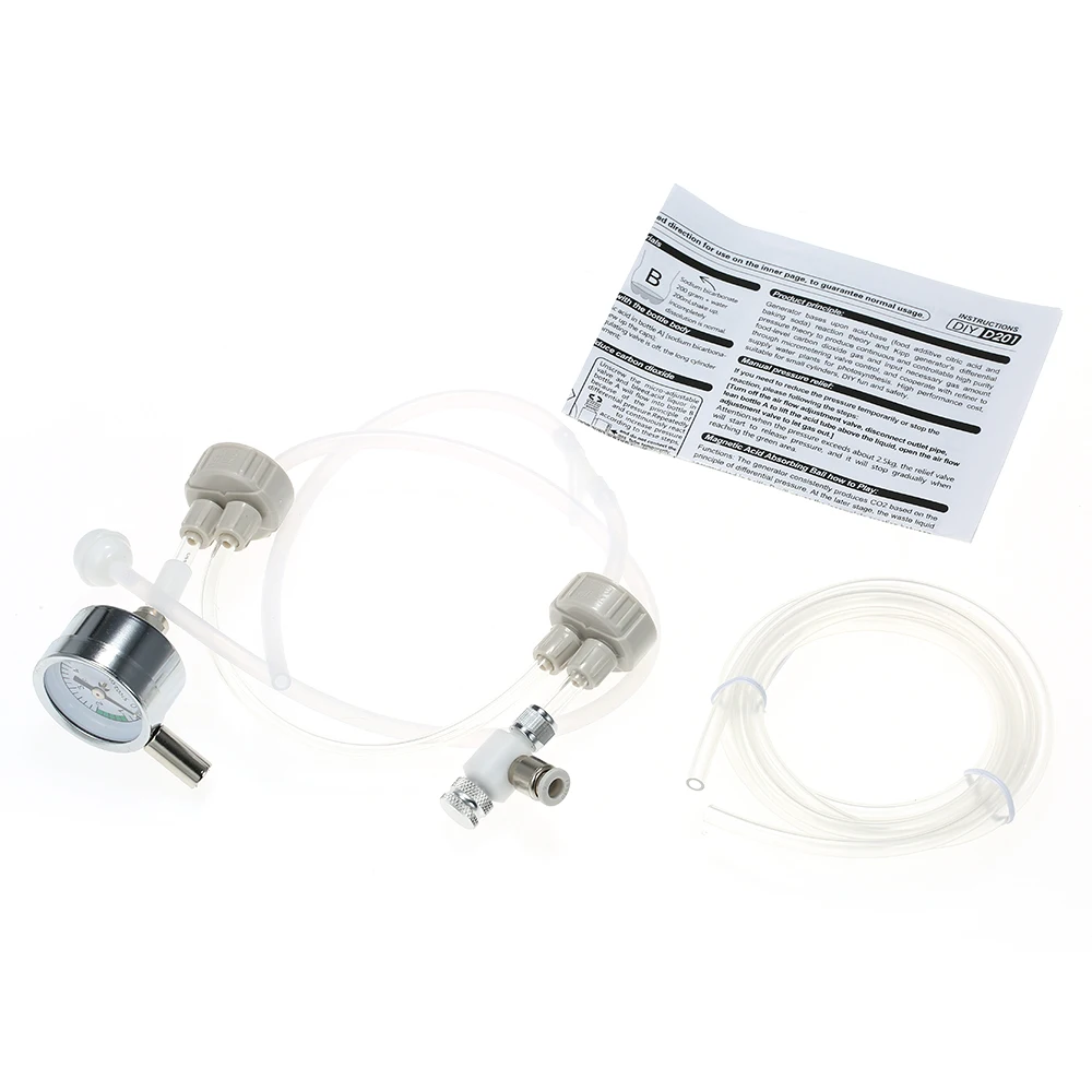 

New Aquarium DIY CO2 Generator System Kit with Pressure Air Flow Adjustment Water Plant Fish Tank Aquarium Accessory