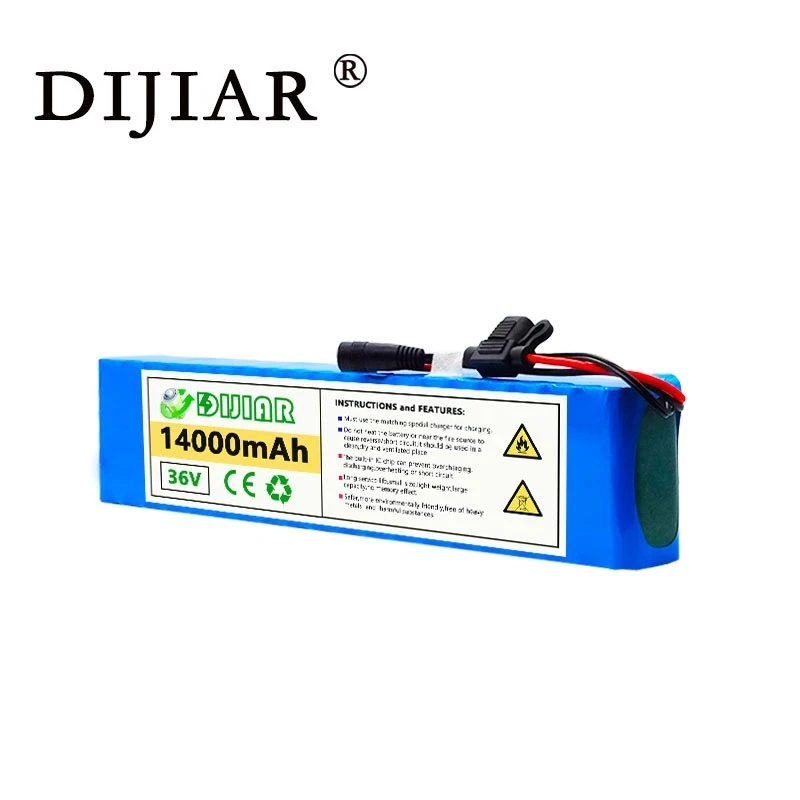 Дижиар 36В аккумулятор большой емкости 10S4P литиевый с длительным сроком службы 500-800Вт электрический велосипед + BMS включен.