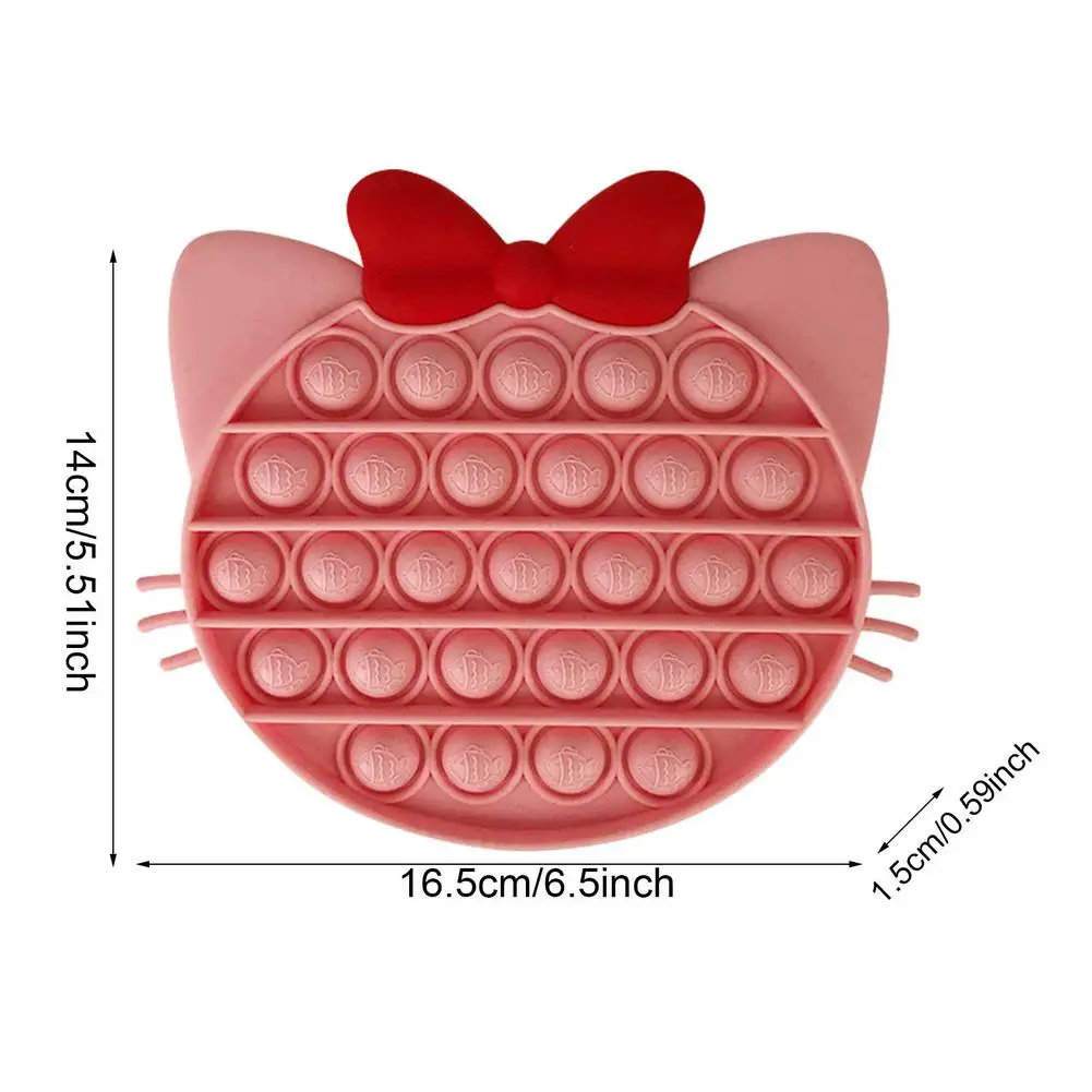 

Cute Cat Bubble Sensory Toy Push Pop Bubble Sensory Toy Autism Needs Safe Desktop Puzzle Toy Stress Reliever Toy