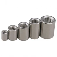 304 a2 stainless steel m8 to m16 round rod stud connector extended connection nut full thread stud round connection nut