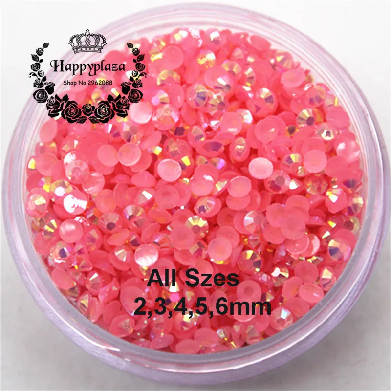 Все размеры 2 3 4 5 6 мм полимерные Стразы 14 граней с плоским основанием желе темно
