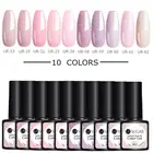 Набор гель-лаков для ногтей, розовый и синий цвета